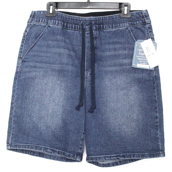 Democracy "Ab"leisure High Rise Shorts Size 12 NWT Pull On Drawstring - Picture 1 of 5